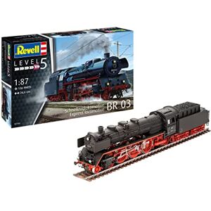 Revell 02166 Standard Express Locomotive 03 Class with Tender 1:87 Scale Model Kit Véhicule Maquette, Multicolore, Taille M - Publicité