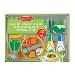 Melissa & Doug Salade à la carte en bois, Accesoires cuisine pour enfants, Aliments en bois 52 pièces, Jeux de rôle restaurant, Jeu d'imitation, Cadeau pour garçons et filles de 3 4 5 6 7 ans - Publicité