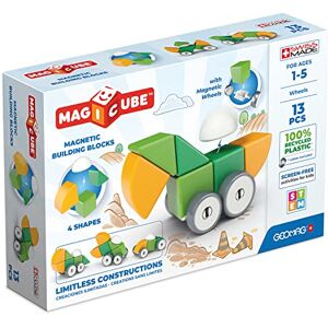 Geomag 202BLME Magnetic Dice for Children, Green Yellow, 13 Pieces - Publicité