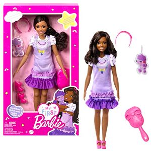 Barbie Ma Première, Poupée pour Tout-Petits, Ma Première Poupée Brooklyn, 34 Cm, Brune avec Caniche en Peluche, Accessoires, Corps Doux Et Flexible, Jouet Enfant, Dès 3 Ans, Hll20 - Publicité