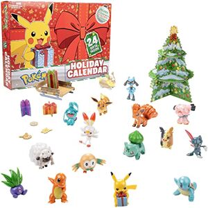 Pokémon Calendrier de l'Avent 2021 pour enfants, 24 cadeaux 16 figurines de personnages et 8 accessoires de Noël À partir de 4 ans - Publicité