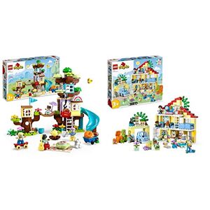 Lego 10994 Duplo Ma Ville La Maison Familiale 3-en-1, Maison de Poupées en Briques & 10993 Duplo La Cabane dans l’Arbre 3-en-1, Jouet Éducatif pour Enfants Dès 3 Ans, Filles et Garçons - Publicité