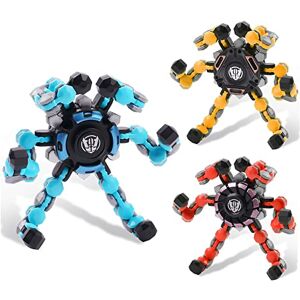 Ainiv Fidget Spinner Toy, Hand Spinner Jouet de Robot à chaîne Transformable Créatif, Jouets Sensoriels Jouets Résistants Au Stress pour Enfants Adultes (3PCS) - Publicité