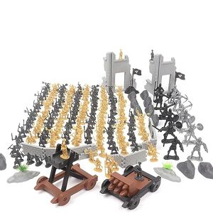 URFEDA 250pcs Medieval Anciens Soldats, Jouets de Soldat Chevalier et Chevaux, Guerriers en Plastique Armée Militaire, Figurines d'action de l'armée pour Hommes, Jeu de Rôle Militaires pour Enfants - Publicité