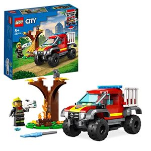 Lego 60393 City Sauvetage en Tout-Terrain des Pompiers, Cadeau de Noël, Jouet Camion avec Lanceur d'Éléments d'eau, Minifigurine Pompier et Chat, Garçons et Filles de 5 Ans - Publicité