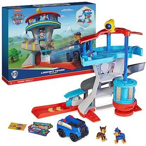 Paw Patrol Pat Patrouille Tour DE CONTRÔLE Jouet Pat Patrouille De 50 Cm avec Périscope, Missions, Toboggan, 7 Cartes 1 Véhicule Et 2 Figurines Chase Pat Patrouille Jouet Enfant 3 Ans et + - Publicité