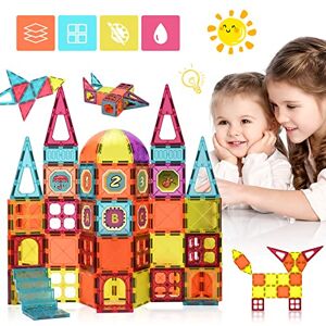 Eqrtyiop Blocs Construction Magnétiques enfants jouets 72PCS DIY Jeux de Construction colorées 3D Construction Magnétiques STEM Jouets Aimanté Educatif et Créatif Jouet pour Fille Garcon 3+ an (72) - Publicité