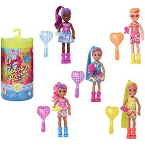 Barbie Poupée Mannequin Chelsea Color Reveal avec 6 Surprises à déballer,Série Tie-Dye Fluo avec imprimé tie-Dye et Changement de Couleur, Jouet Enfant, Dès 3 Ans, HCC90 - Publicité