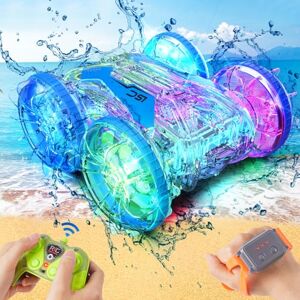 VATOS Amphibious Remote Control RC Car Kids 2.4 GHz Hand & Remote Controlled Car Boat Waterproof Stunt 4WD Toys for 5-12 Year Old Boys Girls Birthdays Gifts All Terrain Water Beach Pool Toy - Publicité