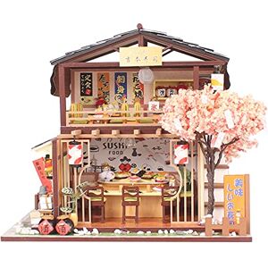 lyrlody Jouets de modèle Japonais, modèle de Magasin de Sushi de Bricolage, Meubles de Maison Miniatures, 14 Ans et Plus, modèle de Magasin pour Le Salon, la Chambre, Le Bureau à Domicile, déco - Publicité