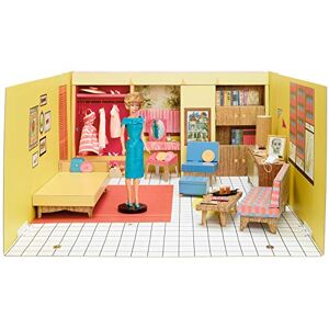 Barbie Reproduction de la Maison de Rêve de 1962 avec poupée Blonde, 3 Tenues rétro et Accessoires Inclus, édition 75 Ans Mattel, Jouet Collector, GNC38 - Publicité