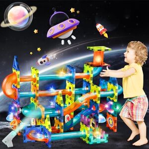 4-Pejiijar Jeu Construction Magnetique Enfant 75 Pièces Blocs Construction Magnétiques, Jouet Educatif 3D Créatif, Magnetic Building Blocks Colorés Puissant pour Cadeau Garcon & Fille - Publicité