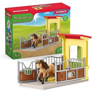 Schleich 42609 Box avec Poney Icelandais Extension Ferme Educative, dès 3 ans, FARM WORLD coffret, 4 pièces - Publicité