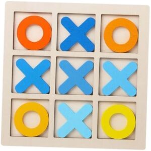 Perfeclan 4x Jeu de Tic TAC Toe En Bois, Jeu D'échecs de et de Croix, Jouet de Table XO pour L'extérieur et L'intérieur, Décoration de Table Basse pour Enf - Publicité