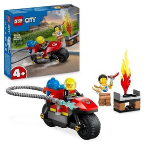 Lego City La Moto d’Intervention Rapide des Pompiers, Jouet de Véhicule et Scène d'urgence Incendie, 2 Minifigurines INCL. Pompière, Cadeau pour Garçons et Filles Dès 4 Ans, Jeu Imaginatif 60410 - Publicité