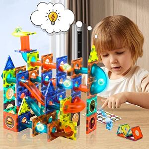 Jvchengxi Construction Magnetique Enfants Jouet de Luxe, 130 Pièces Briques Magnétiques Jouets éducatifs STEM Jeux d'apprentissage de Construction Cadeau Créatif pour Filles et Garçons 3-12 Ans - Publicité