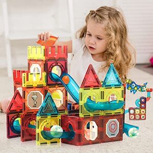 Jvchengxi Blocs de Construction Magnétiques pour Enfants, 95 Pièces Briques Magnétiques Jouets éducatifs STEM Jeux d'apprentissage de Construction Cadeau Créatif pour Filles et Garçons 3-12 Ans - Publicité