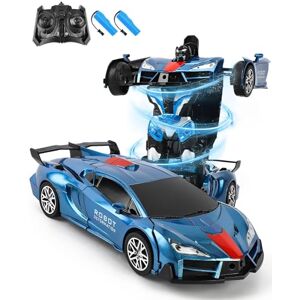 Rumicet Voiture Transformable, 2 en 1 Voiture Télécommandée Enfant Robot Transformable, Jouet Cadeau pour Garçons Filles 6+Ans, Robot Jouet Enfant Voiture Telecommandee, Cadeau pour Garçon Fille - Publicité