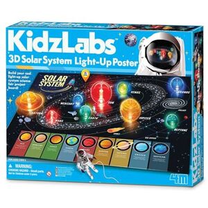 4M KidzLabs – Affiche lumineuse 3D du système solaire – Construisez votre propre tableau de projet d'exposition scientifique et apprenez-en plus sur le système solaire, pour les enfants à partir de 5 ans - Publicité