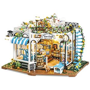 Cuteefun Maquette Maison Miniature pour Adulte à Construire, DIY Maison de Poupée Miniature Bois en Kit avec Meubles Outils, Cadeau de Bricolage Artisanal(Mini Animalerie) - Publicité