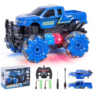 Vubkkty Voiture télécommandée 4WD 2,4 GHz RC Cars avec lumières Rotation à 360 degrés Voiture de cascade Voiture jouet rechargeable Cadeaux pour garçons filles enfants - Publicité