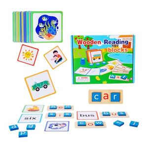 Sharplace Jeux de assortis, voir et épeler, jouets éducatifs, jeux d'orthographe de mots CVC pour enfants de 3, 4, 5 et 6 ans, bleu - Publicité
