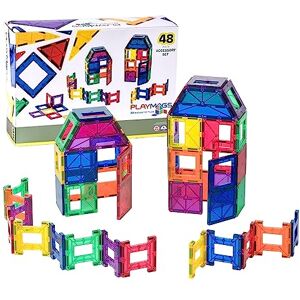 Playmags Ensemble De 100 Blocs Magnétiques 3D pour Enfants - Jouets À  Aimant Puissant STEM - Construction Magnétiques - Tuiles Magnétiques  Colorées Et Durables Et Livre D'idées : : Jeux et Jouets