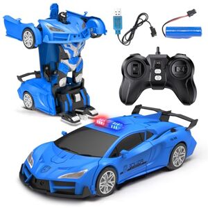 OBEST Voiture Robot Transformable（Voiture Police ）, Voiture telecommandé Enfant, Voiture Robot Transformable télécommande, Jouets et Cadeaux pour Enfants de 34567 Ans et Plus - Publicité