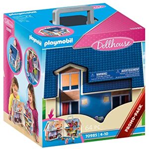 Playmobil 70985 Maison transportable Dollhouse avec Trois Personnages, Salle de Bains, Chambre, Salon et Cuisine Tout équipée La Maison Traditionnelle s'ouvre s'emporte Partout Dès 5 Ans - Publicité