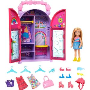 Barbie Poupée et Dressing Chelsea Coffret avec vêtements et accessoires, 17 éléments, pliable pour jouer partout et tout ranger, HXN03 - Publicité