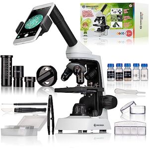 BRESSER Microscope Junior 40x2000x avec Support de Smartphone innovant et éclairage LED réglable - Publicité