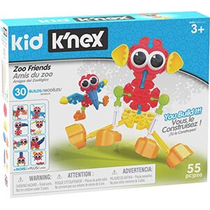 Basic Fun Kid K'NEX 85700 30 Model Zoo Friends Building Set, Kids Craft Set with 55 Pieces, Educational Toys for Kids, Fun and Colourful Building Toys for Boys and Girls, Construction Toys for 3 Year Olds + - Publicité