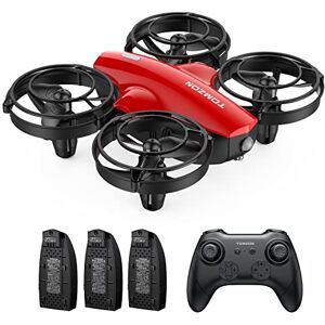 Tomzon A24 Mini Drone pour Enfant Débutant RC Hélicoptère avec Télécommande, 3 Batteries Modulaires 23mins Temps de Vol, Mode de Combat/3D Flip/Mode sans Tête/3 Vitesses Cadeau Noël Garçon Fille - Publicité