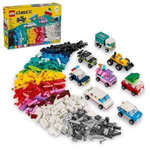 Lego Véhicules créatifs classiques, kit de construction en brique colorée avec camion de crème glacée, jouet de voiture de police, voitures de ville et plus encore, cadeau ou jouet de voiture pour - Publicité