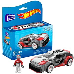 MEGA Hot Wheels Coffret Construction Voiture De Course Audi RS GTO Concept avec Détails Authentiques, Incluant 1 Figurine Pilote, 77 Pièces, Gris, À Collectionner Jouet Enfant, Dès 5 Ans, HKF94 - Publicité