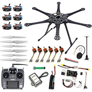 QWinOut DIY FPV Drone Hexacopter 6-axle Aircraft Kit :HMF S550 Frame + PXI PX4 Flight Control + 920KV Motor +GPS + AT10 Transmitter + Battery - Publicité