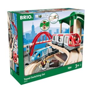 Brio World 33512 Circuit Plateforme Voyageurs Coffret Complet de 42 pièces Circuit de Train en Bois sur 2 Niveaux Jouet Mixte à partir de 3 Ans - Publicité