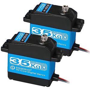 ANNIMOS 2Pack RC 35KG Servo de Direction Moteur numérique 7.4V Engrenage en Acier Inoxydable Couple élevé Etanche à l'eau pour Bricolage robotique RC Cars 270° - Publicité