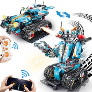 JONRRYIN Technic Robot Telecommande pour Enfants, 701 pièces 2 en 1 Jouet de Construction Programmable avec App & Télécommande, Jouet de Robot/Véhicule Programmable pour 6-12+ Ans (Robot Véhicule) - Publicité