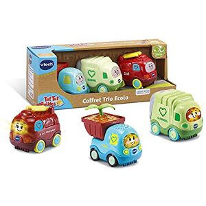 VTech Tut Tut Bolides, Coffret Trio SOS Nature Play Green, 3 Camions Interactifs, Pompier, Poubelle et Camion-Benne, Jouet Musical et Sonore, Cadeau Enfant de 1 An à 5 Ans Contenu en Français - Publicité