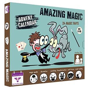 THE PURPLE COW ADVENT CALENDAR Calendrier de l'Avent 2023 Amazing Magic. 24 tours de magie cool et faciles à apprendre. Livré avec une image étape par étape + un guide vidéo. Pour les enfants âgés de 8 ans et plus. Le kit de - Publicité