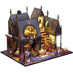 HJBHDOLL Magic Castle Kit de maison miniature à faire soi-même, modèle de puzzle pour maison de poupée fait à la main, échelle 1:24, cadeau créatif pour enfants, adolescents, cadeau d'anniversaire (maison de - Publicité