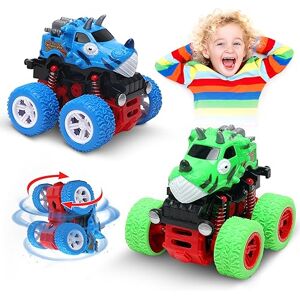 ATOWORLD Dinosaure Jouet Voiture Enfant 3 4 5 6 Ans Jeux Voiture Dinosaure Camion Jouet Monster Truck Jeu Dinosaure Camion Enfant Petite Voiture Jouet Dinosaure Garcon Cadeau Fille Noël Cadeau Halloween - Publicité