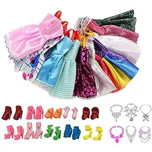 Hidyliu Lot de 26 vêtements et Accessoires Vêtements de poupée pour poupée Barbie pour poupée, vêtements décontractés, Robes Accessoires de poupée, Jupes Filles Jouets Cadeau de(Couleur aléatoire) - Publicité