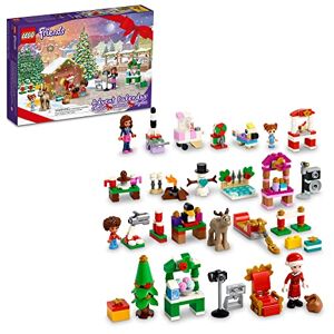 Lego Friends 41706 Calendrier de l'Avent 2022 – Ensemble de jouets de construction ; 24 cadeaux et jouets de vacances, y compris le traîneau du Père Noël ; pour enfants, garçons et filles, à partir de - Publicité