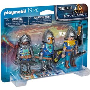 Playmobil 70671 3 Chevaliers Novelmore avec Trois Personnages, Une épée, Une arbalète, Un Bouclier et Un fleau d'armes Histoire & Imaginaire Dès 4 Ans - Publicité