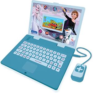 Lexibook La Reine des Neiges Frozen Ordinateur Portable éducatif bilingue Anglais/français, Jouet pour Enfant avec 130 activités d'apprentissage, Jeux et Musique, Bleu et Violet, JC798FZi1 - Publicité