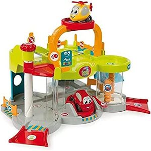 Smoby Vroom Planet Premier Garage 2 Niveaux + Ascenseur et Héliport 1 Voiture + 1 Hélicoptère Inclus Jouet pour Enfant dès 18 Mois 120402 - Publicité