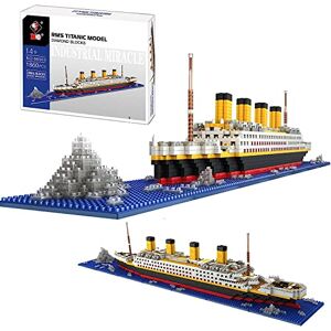 Auspcers Titanic Ensemble de Blocs de Construction de modèle de Bateau Nano Micro Blocs de Construction, Jouet de Construction de Bateau Titanic, NanoBlocks Micro Diamond DIY Educational Toys(1860 pièces) - Publicité