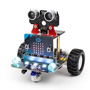 Yahboom Microbit V2 Coding Smart Robotics Toys DIY STEM Education RC Car Kit for Kids 12+ Without BBC Micro:bit V2 (bit Car Without microbit) - Publicité